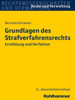cover image of Grundlagen des Strafverfahrensrechts